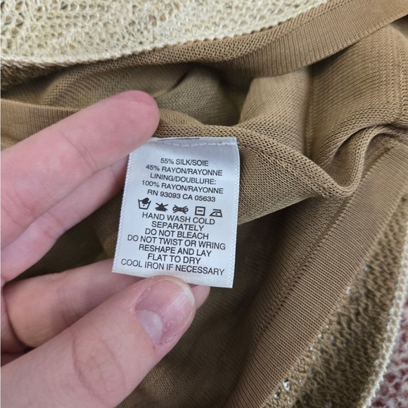 Nic and Zoe crochet tank and cardigan set silk and rayon blend. Large - Picture 11 of 16